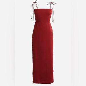 J. Crew Collection | NWT - Tie Strap Midi Dress - Textured Satin - Size 4